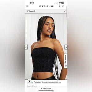 Beverly & Beck Shine Sweetheart Tube Top